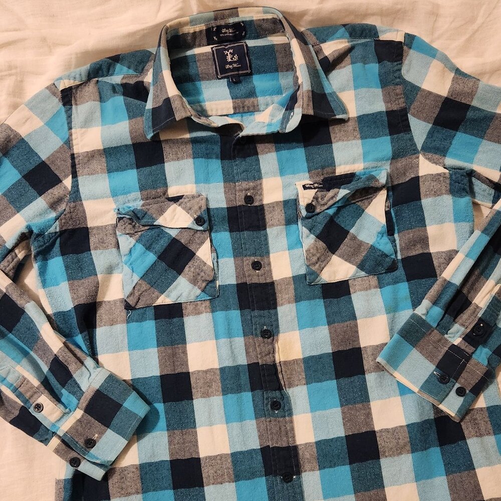 Vintage LRG Lifted Research Group Woven Lumberjack Plaid L/S Shirt - Size Large
